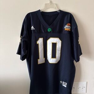 Adidas Navy and White Men's Jersey